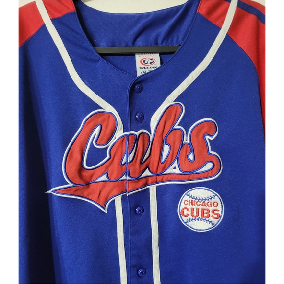 Vintage True Fan Cubs Blue and Red Men's Jersey Size 2XL - Picture 5 of 8